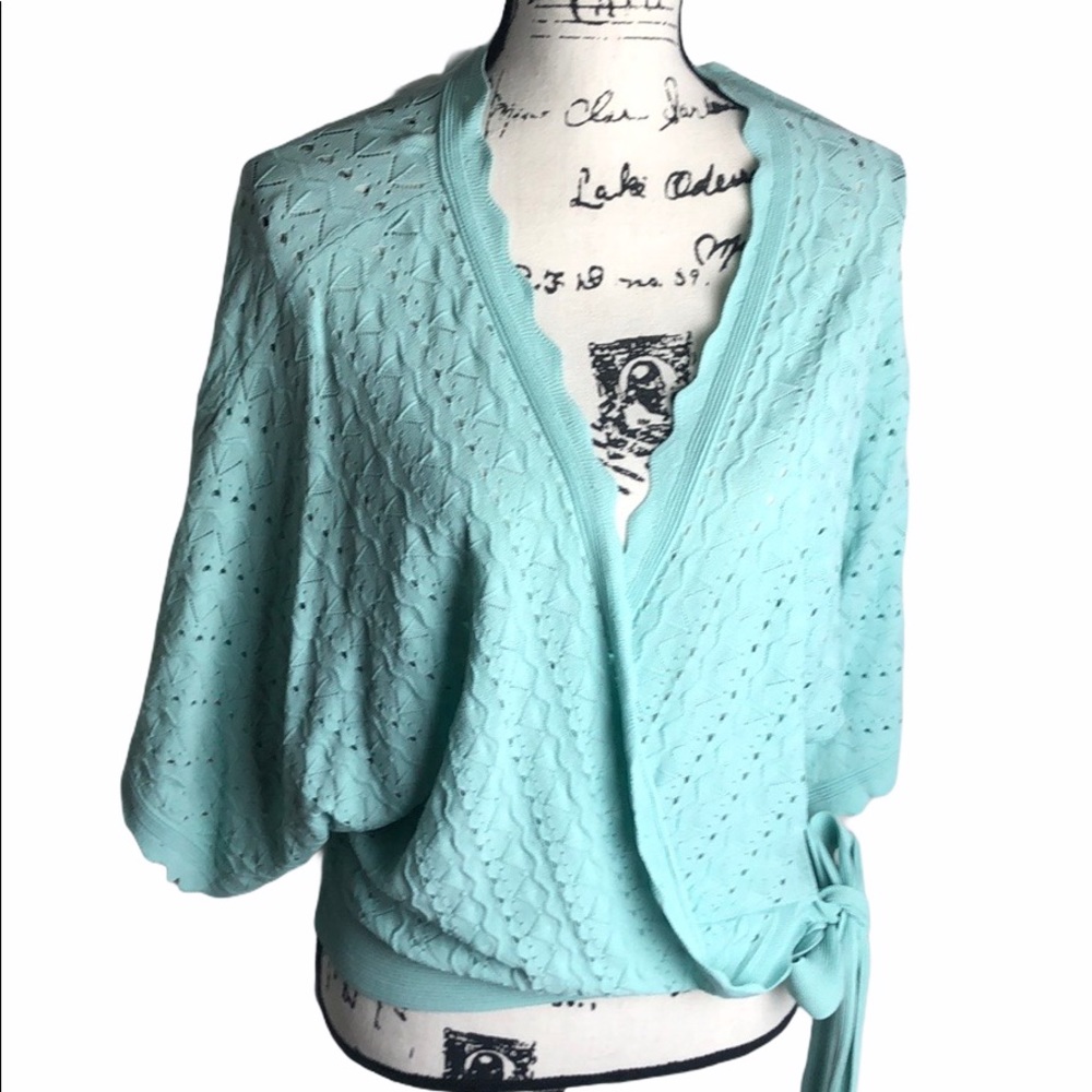 NY&C Wrap Blouse Size M